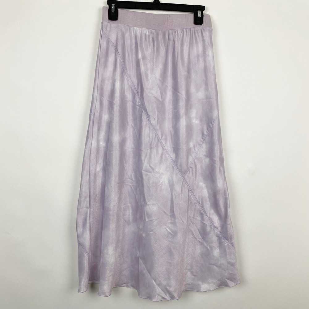 American‎ Eagle AE Studio Tie Dye Satin Maxi Skirt Womens M Lavender